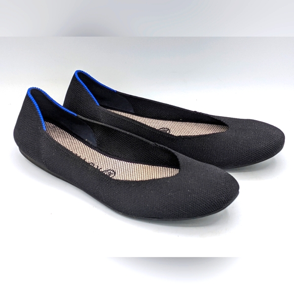 Rothy's Black "The Flat" Slip ons SZ 9 - Picture 1 of 8